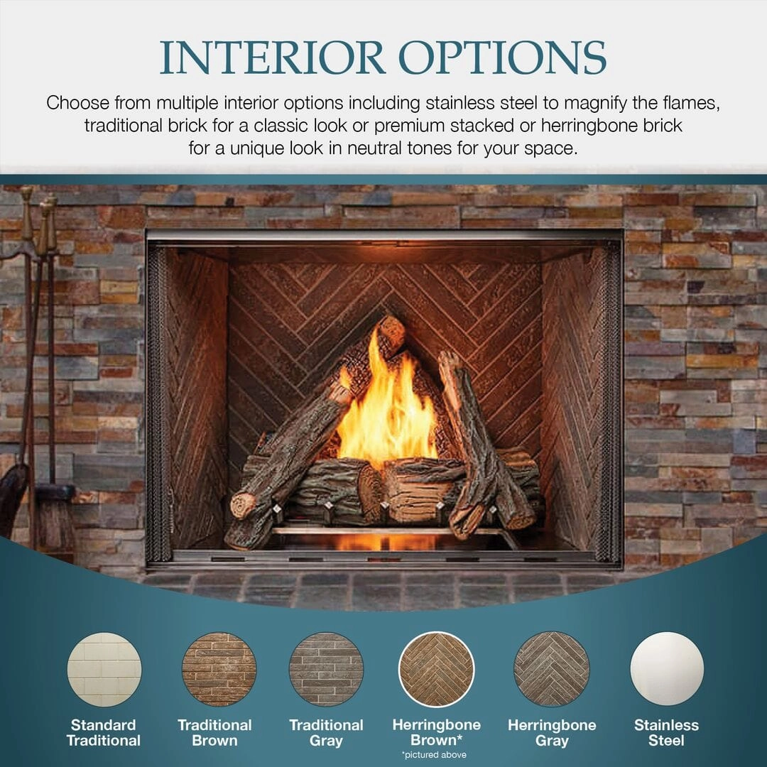 Majestic Courtyard 42" Single-Sided Outdoor Gas Fireplace ODCOUG-42stone-look outdoor patio fireplace