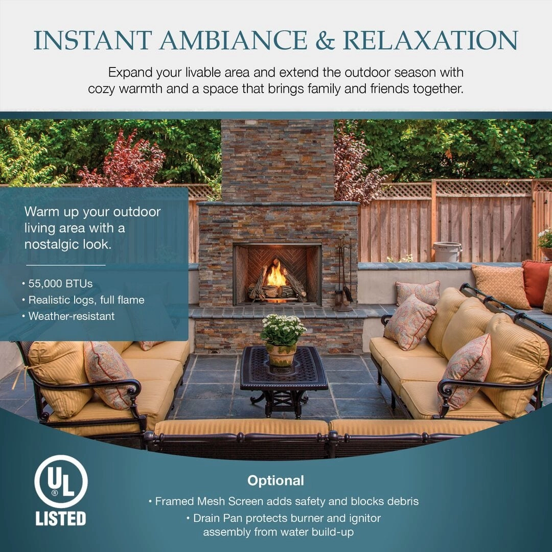 Majestic Courtyard 42" Single-Sided Outdoor Gas Fireplace ODCOUG-42