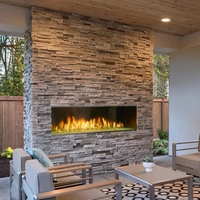 Majestic Lanai 60" Outdoor Gas Fireplace ODLANAIG-60stone-look outdoor patio fireplace