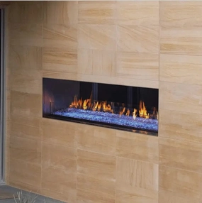 Majestic Palazzo See-Through 48" Gas Fireplace ODPALGST-48stone-look outdoor patio fireplace