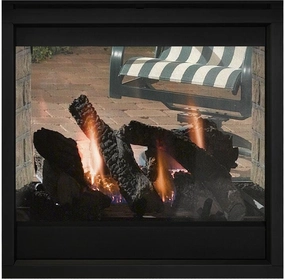 Majestic Twilight 36" Indoor/Outdoor Gas Fireplace TWILIGHT-MD-IFTstone-look outdoor patio fireplace
