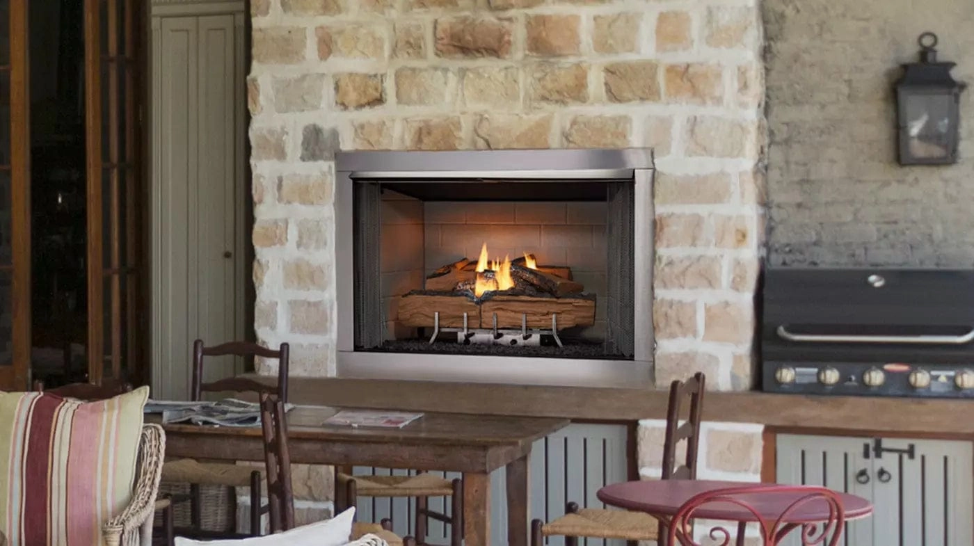 Majestic Vesper 36" Outdoor Vent-Free Gas Fireplace Firebox VOFB36