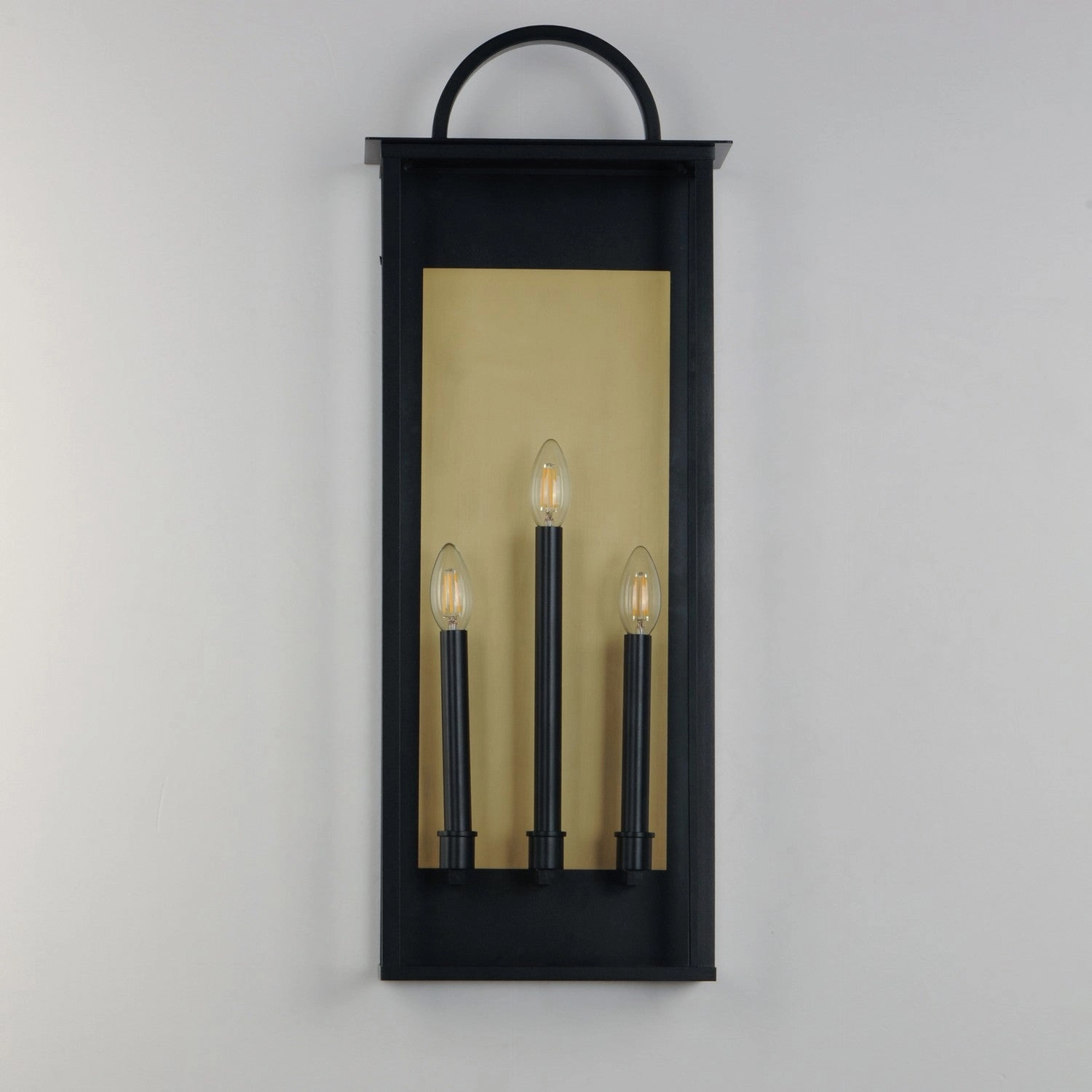 Manchester Three Light Outdoor Wall Sconce Black