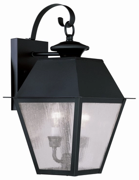 Mansfield Two Light Outdoor Wall Lantern BlackOutdoor wall sconces with motion sensor