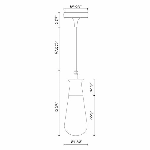 Marcel 4" Exterior Pendant