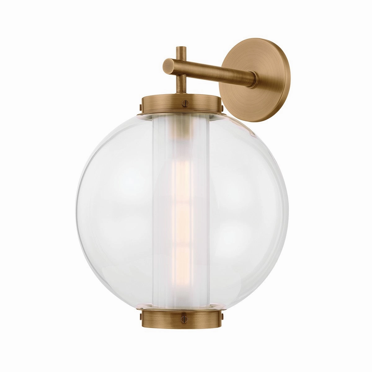 Marco One Light Wall Sconce Patina Brass