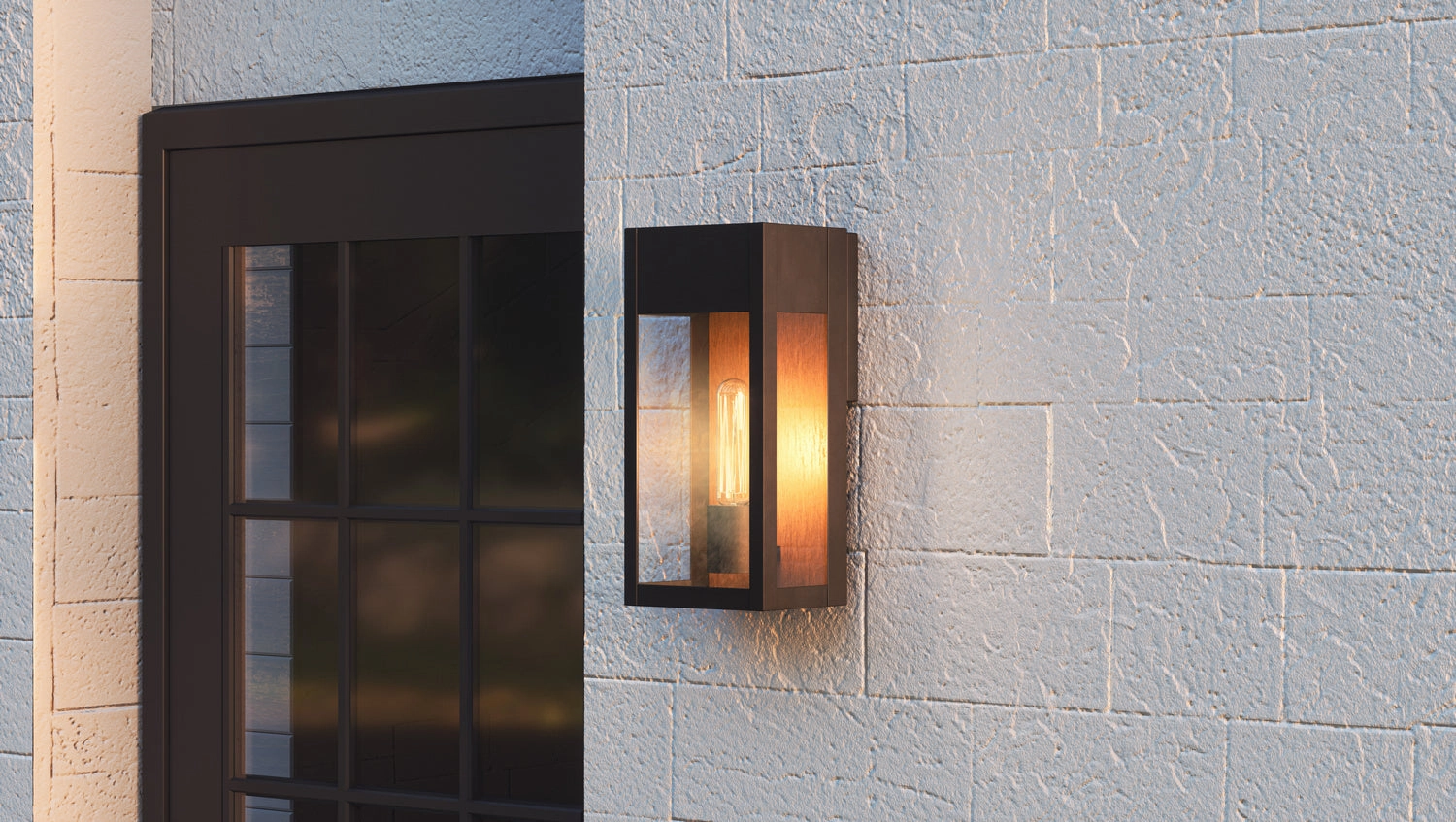 Maren One Light Outdoor Wall Mount Matte Black