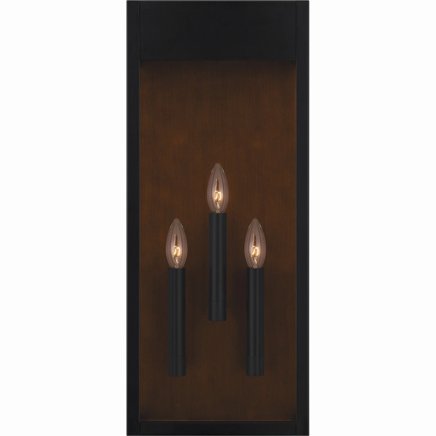 Maren Three Light Outdoor Wall Mount Matte Black