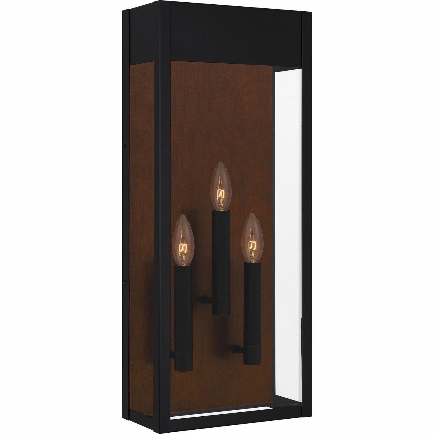 Maren Three Light Outdoor Wall Mount Matte BlackOutdoor wall sconces with motion sensor