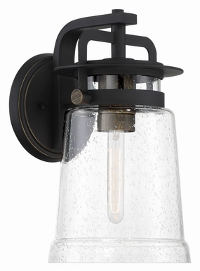Maribel Heights One Light Outdoor Wall Mount Sand Coal With Gold HighlightsOutdoor wall sconces with motion sensor