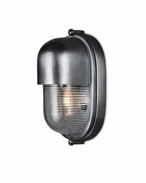 Maritime Collection One Light Outdoor Wall Sconce Antique Silver / ClearOutdoor wall sconces with motion sensor