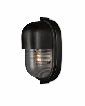 Maritime Collection One Light Outdoor Wall Sconce Matte Black / ClearOutdoor wall sconces with motion sensor