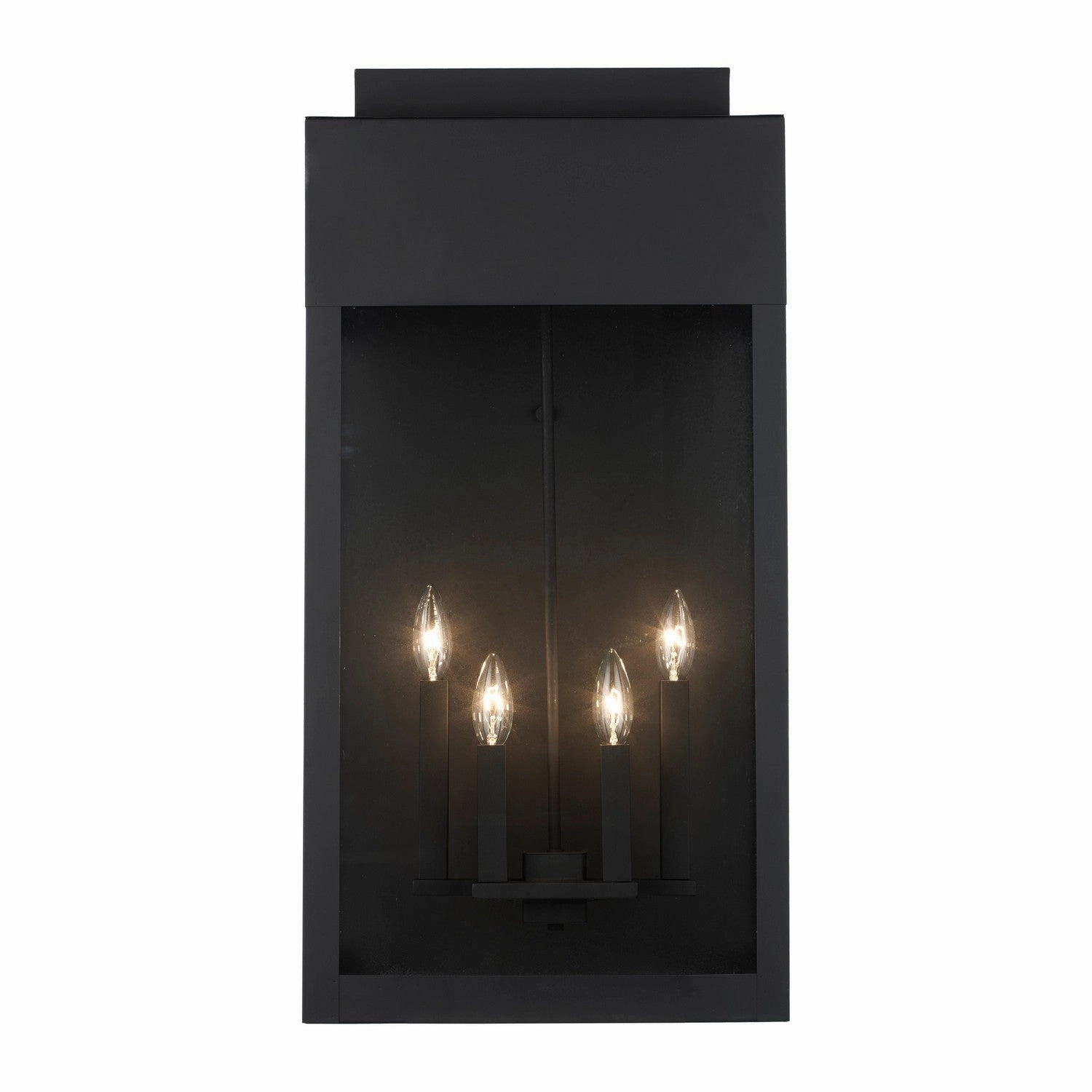 Marley Four Light Outdoor Wall Mount BlackOutdoor wall sconces with motion sensor