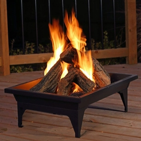 Marquis by Kingsman 27-inch Rectangular Gas Fire Pit FP2785LPTFLportable outdoor fire pit with lid