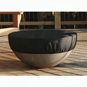 Marquis by Kingsman 30 inch Vinyl Black Cover for Fire Pit FPB30COVBFireproof mat for under fire pit
