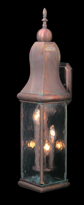 Marquis Three Light Exterior Wall Mount Raw CopperOutdoor wall sconces with motion sensor