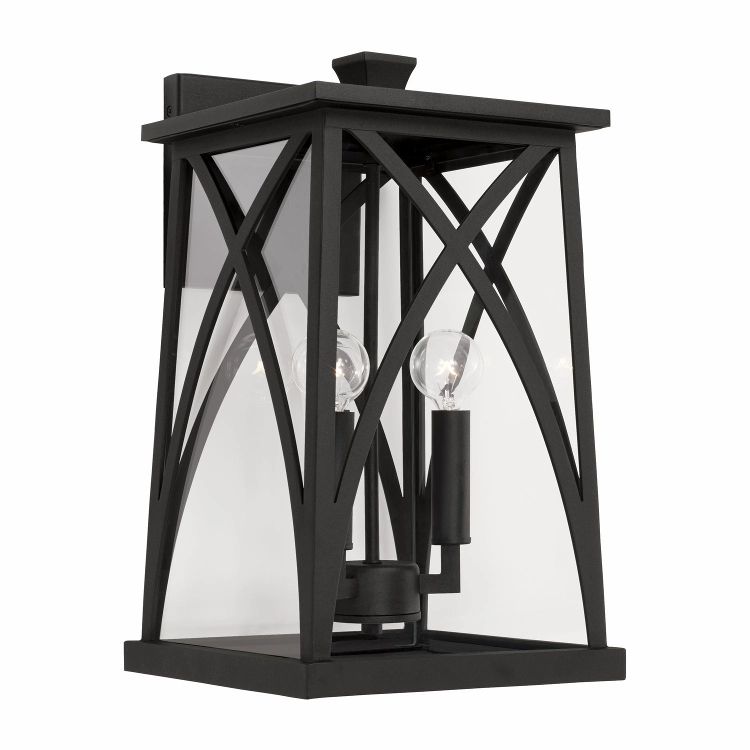 Marshall Three Light Outdoor Wall Lantern BlackOutdoor wall sconces with motion sensor