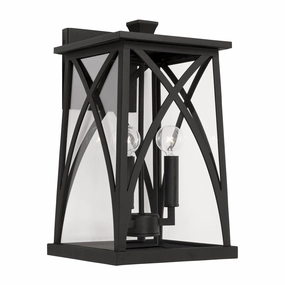 Marshall Three Light Outdoor Wall Lantern BlackOutdoor wall sconces with motion sensor