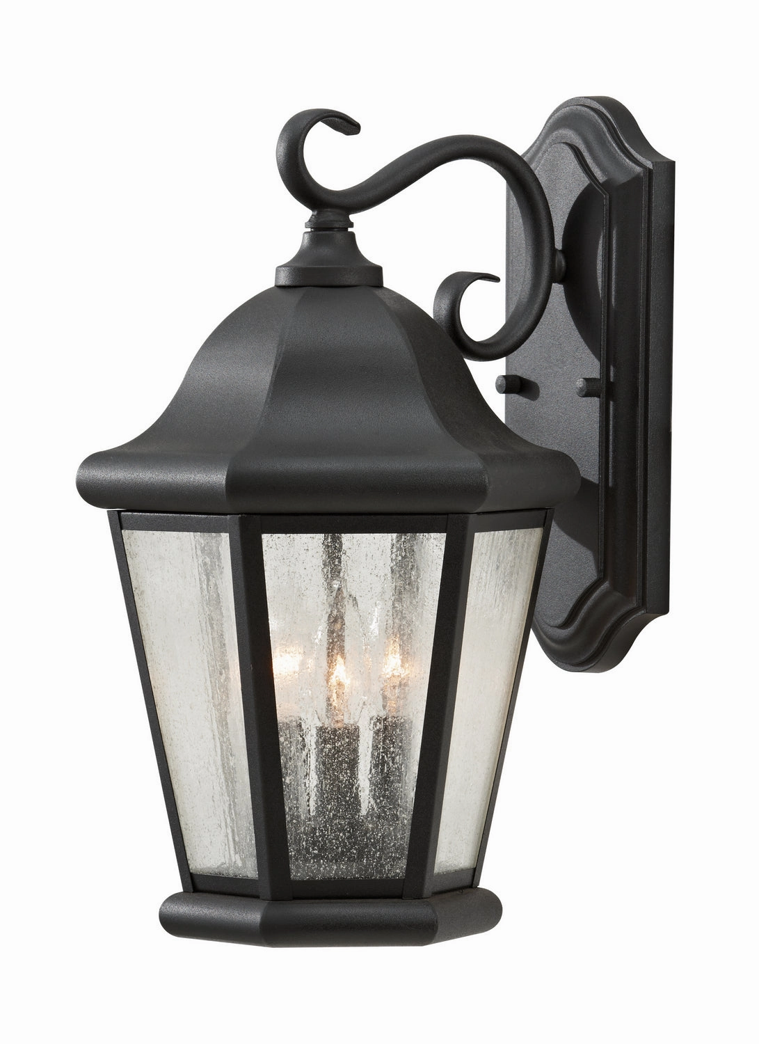Martinsville Three Light Outdoor Wall Lantern BlackOutdoor wall sconces with motion sensor