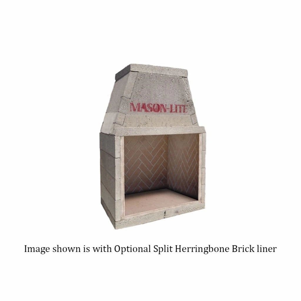 Mason-Lite 39 inch Pre-Cast Masonry Firebox Kit MFP39