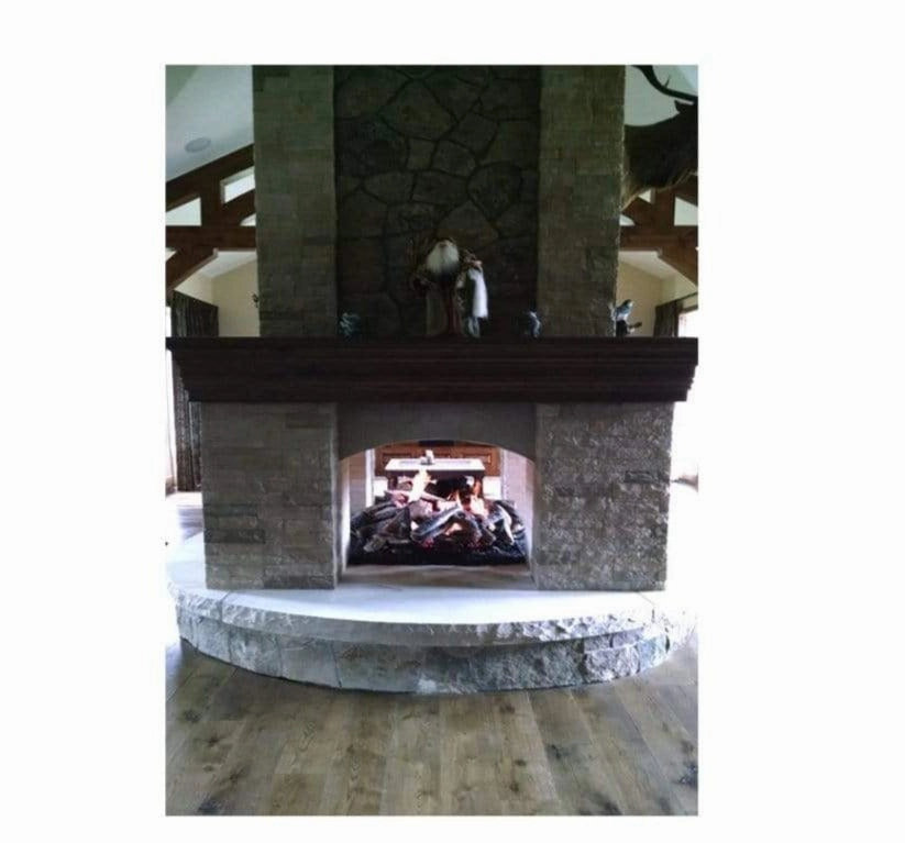 Mason-Lite 43 inch Pre-Cast Masonry See-Thru Firebox Kit MFPST43