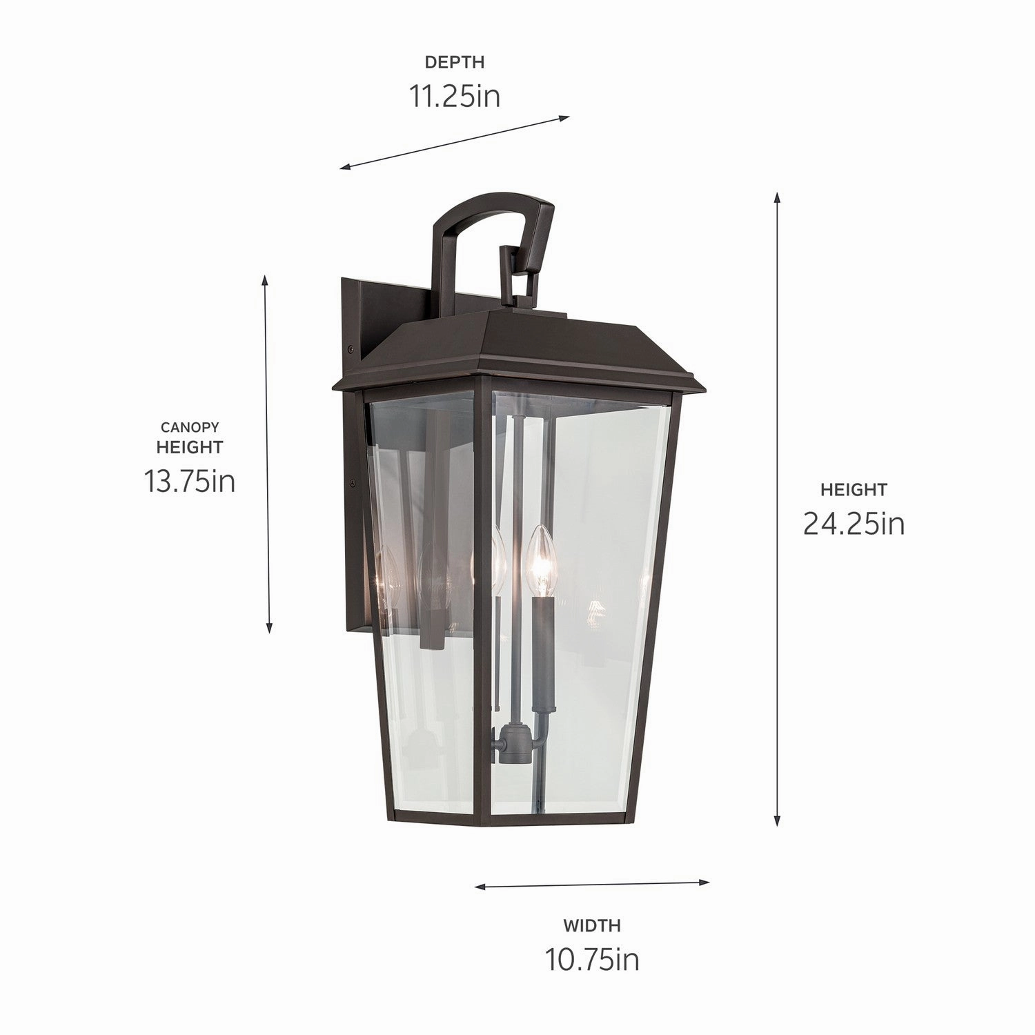 Mathus Two Light Outdoor Wall Mount Olde Bronze