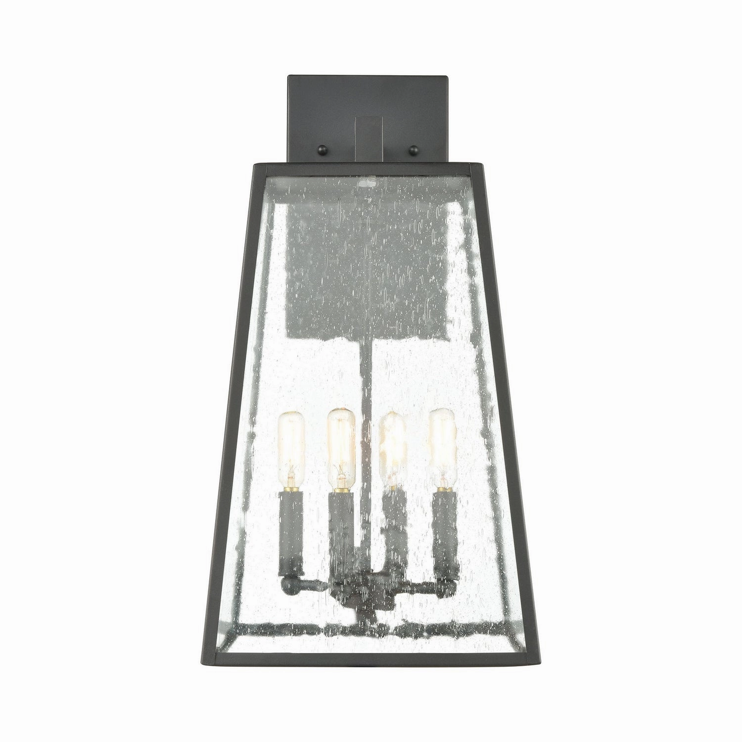 Meditterano Four Light Outdoor Wall Sconce Matte Black