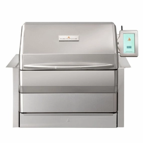Memphis Pro 28" Stainless Steel Built-In ITC3 Pellet Grill with Wi-Fi VGB0001S stainless steel BBQ grill with side table