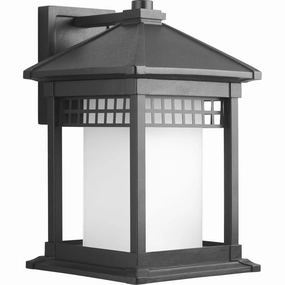 Merit One Light Wall Lantern BlackOutdoor wall sconces with motion sensor