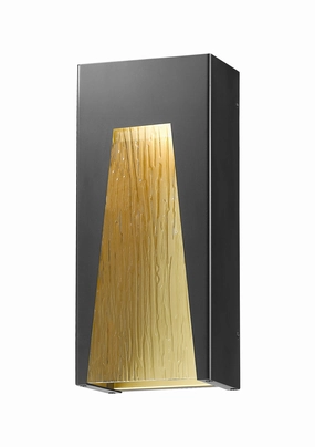 Millenial LED Outdoor Wall Mount Black GoldOutdoor wall sconces with motion sensor