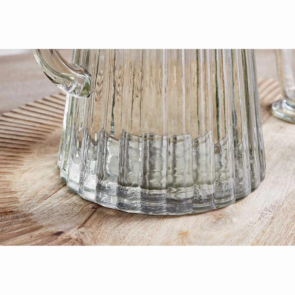 Minati Ribbed Glass Jug