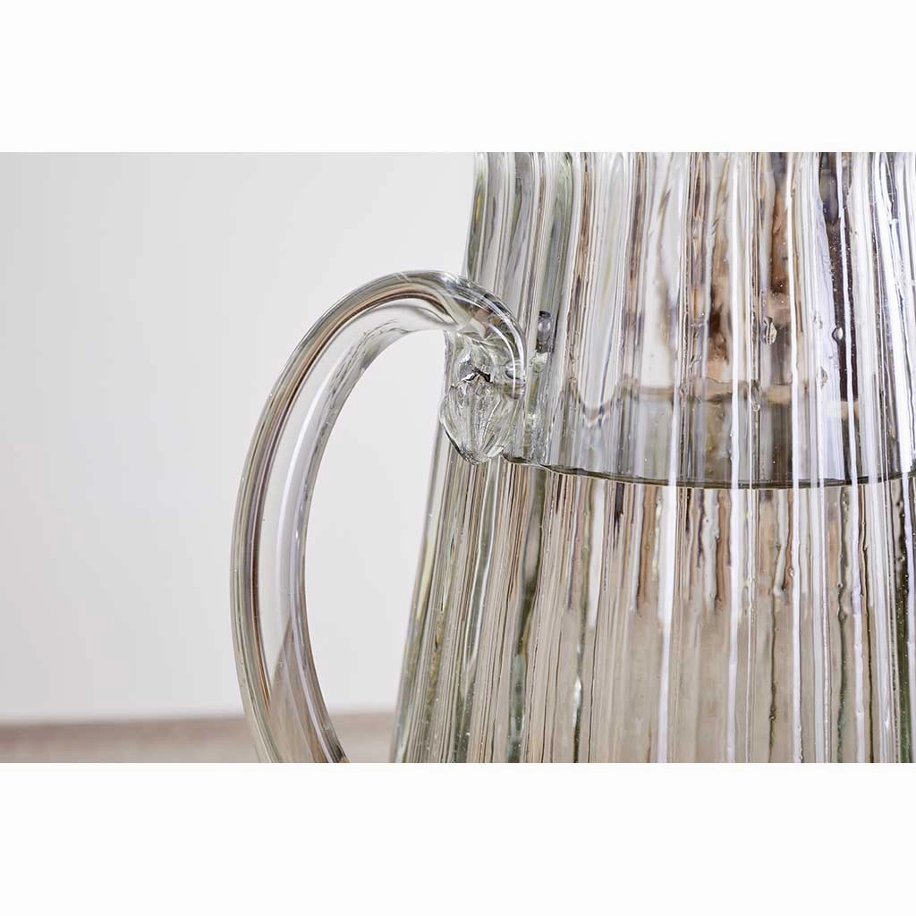 Minati Ribbed Glass Jug