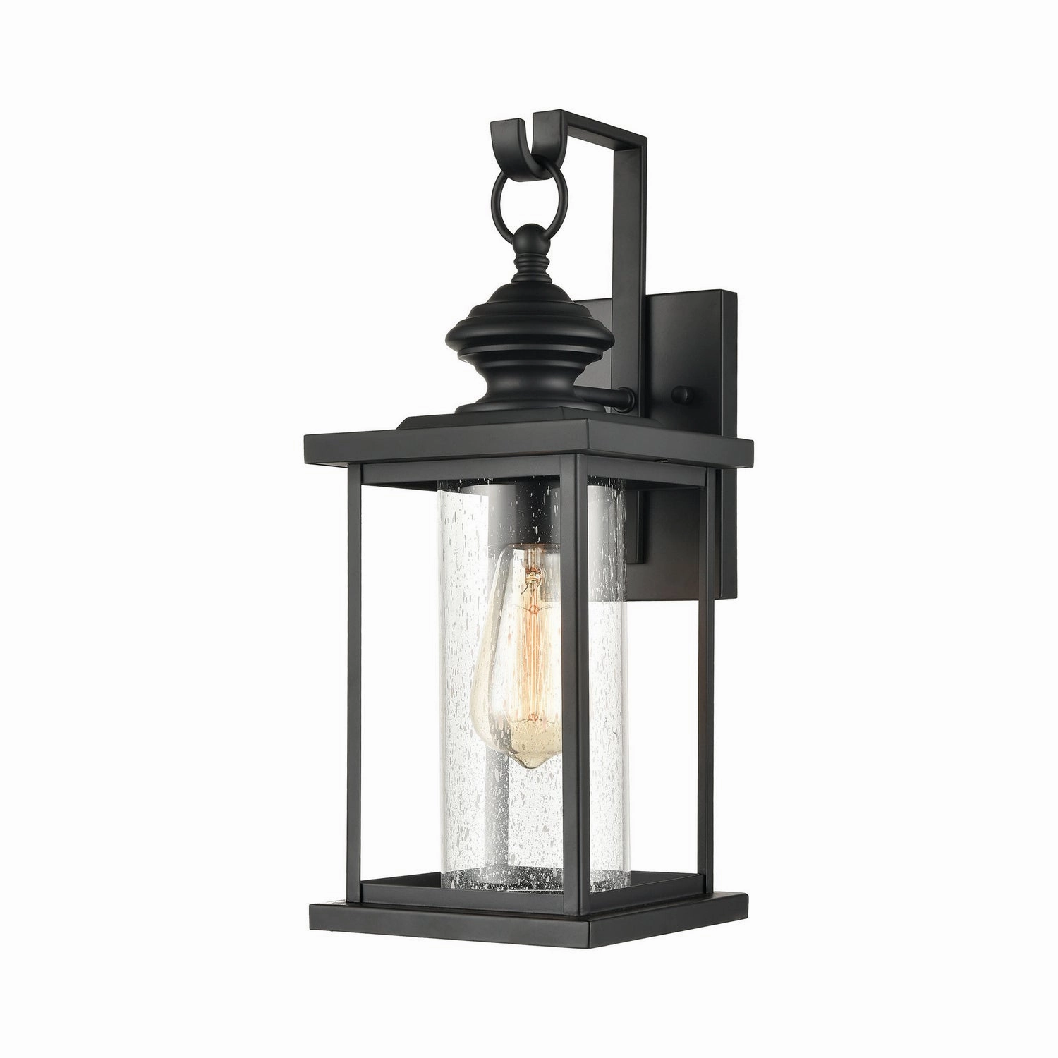 Minersville One Light Outdoor Wall Sconce Matte BlackOutdoor wall sconces with motion sensor