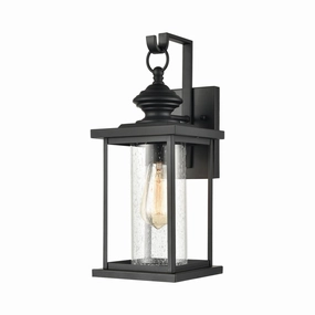 Minersville One Light Outdoor Wall Sconce Matte BlackOutdoor wall sconces with motion sensor