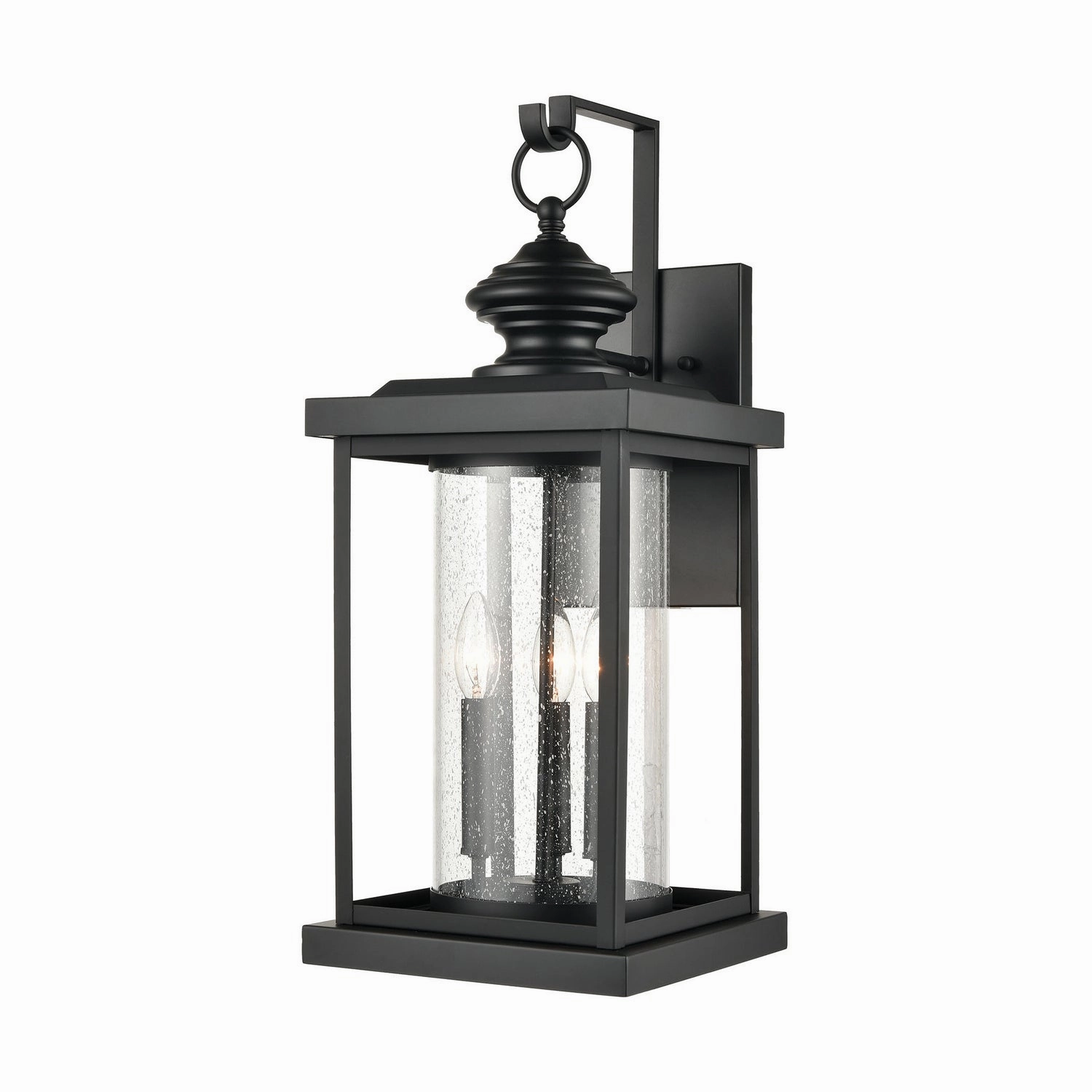 Minersville Three Light Outdoor Wall Sconce Matte BlackOutdoor wall sconces with motion sensor