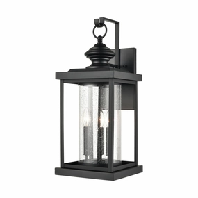 Minersville Three Light Outdoor Wall Sconce Matte BlackOutdoor wall sconces with motion sensor