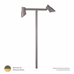 Mini Db Path LED Path Light Bronze On BrassDecorative outdoor post lights