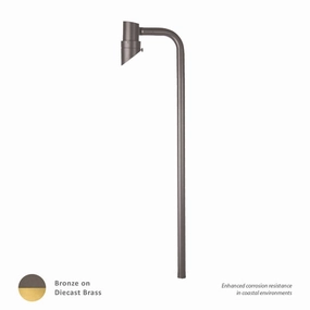 Mini Path LED Path Light Bronze On BrassDecorative outdoor post lights