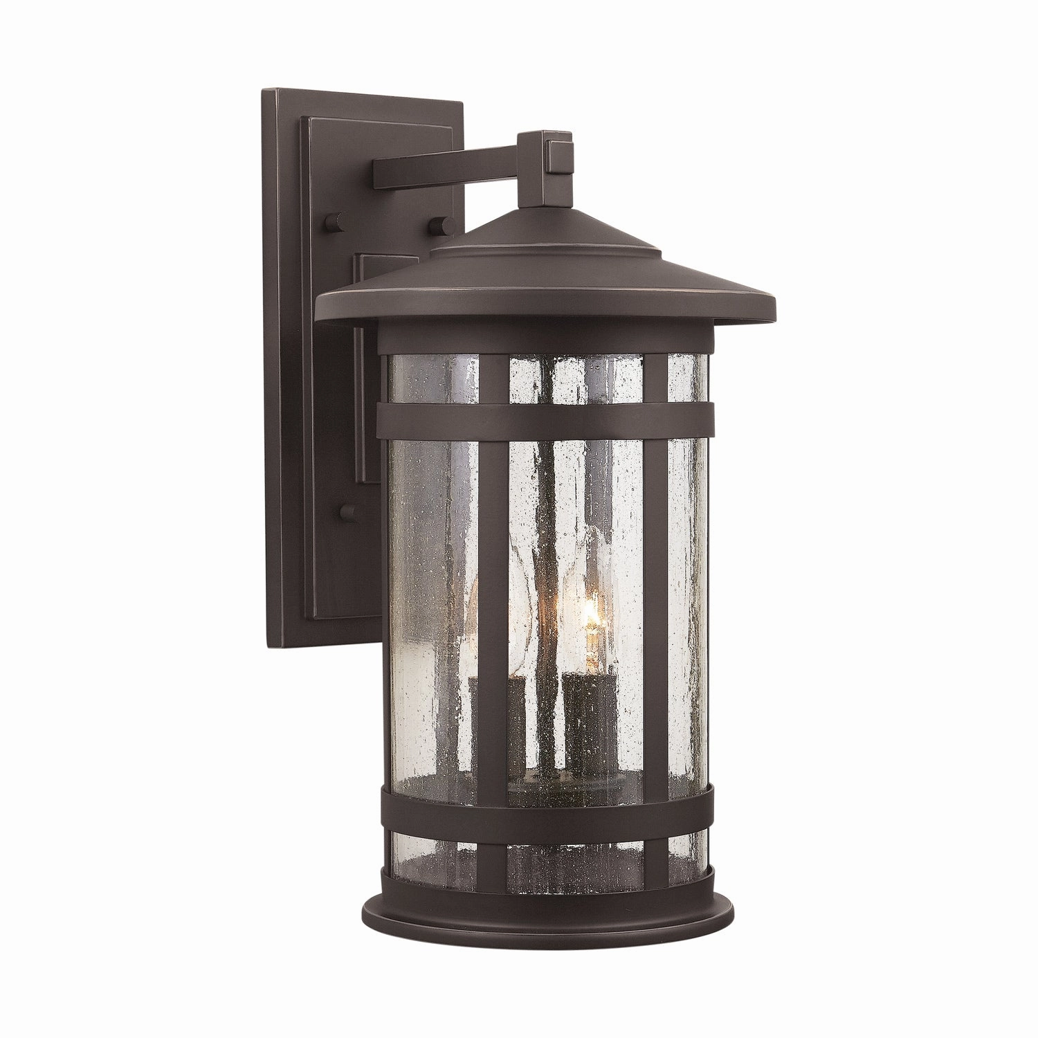 Mission Hills Two Light Outdoor Wall Lantern Oiled Bronze