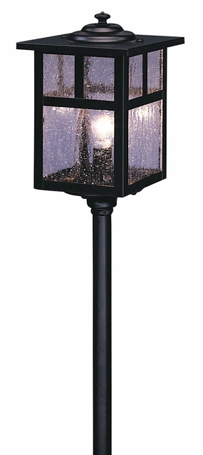 Mission One Light Landscape Satin BlackDecorative outdoor post lights