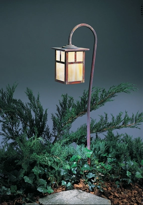 Mission One Light Low Voltage Fixture Raw CopperDecorative outdoor post lights