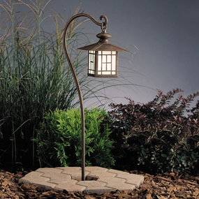 Mission One Light Path & Spread Patina BronzeDecorative outdoor post lights