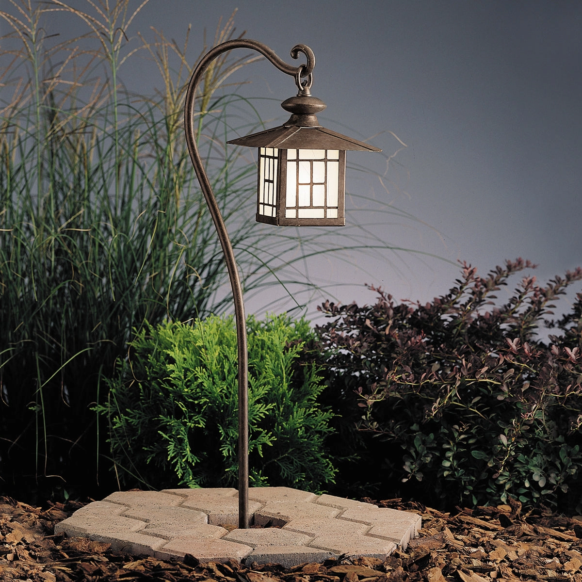 Mission One Light Path & Spread Patina BronzeDecorative outdoor post lights