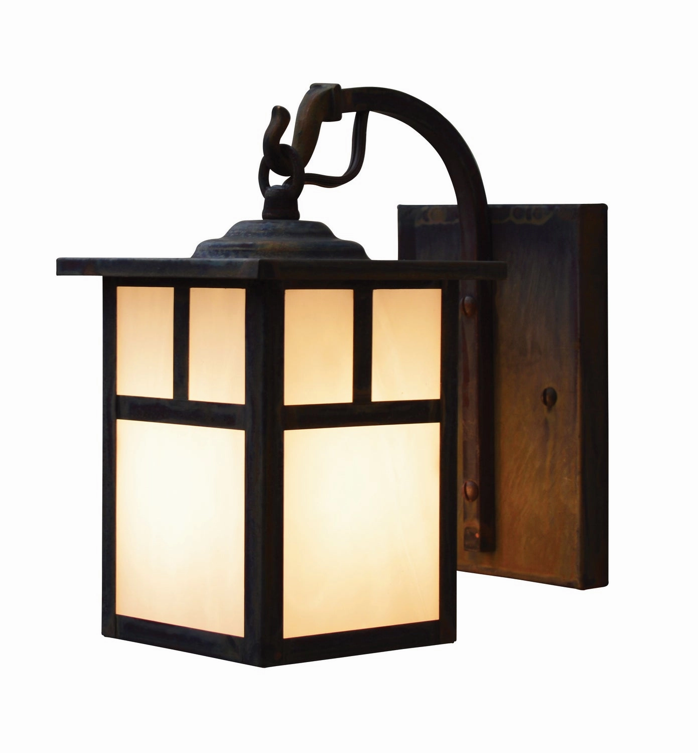 Mission One Light Wall Mount Raw CopperOutdoor wall sconces with motion sensor