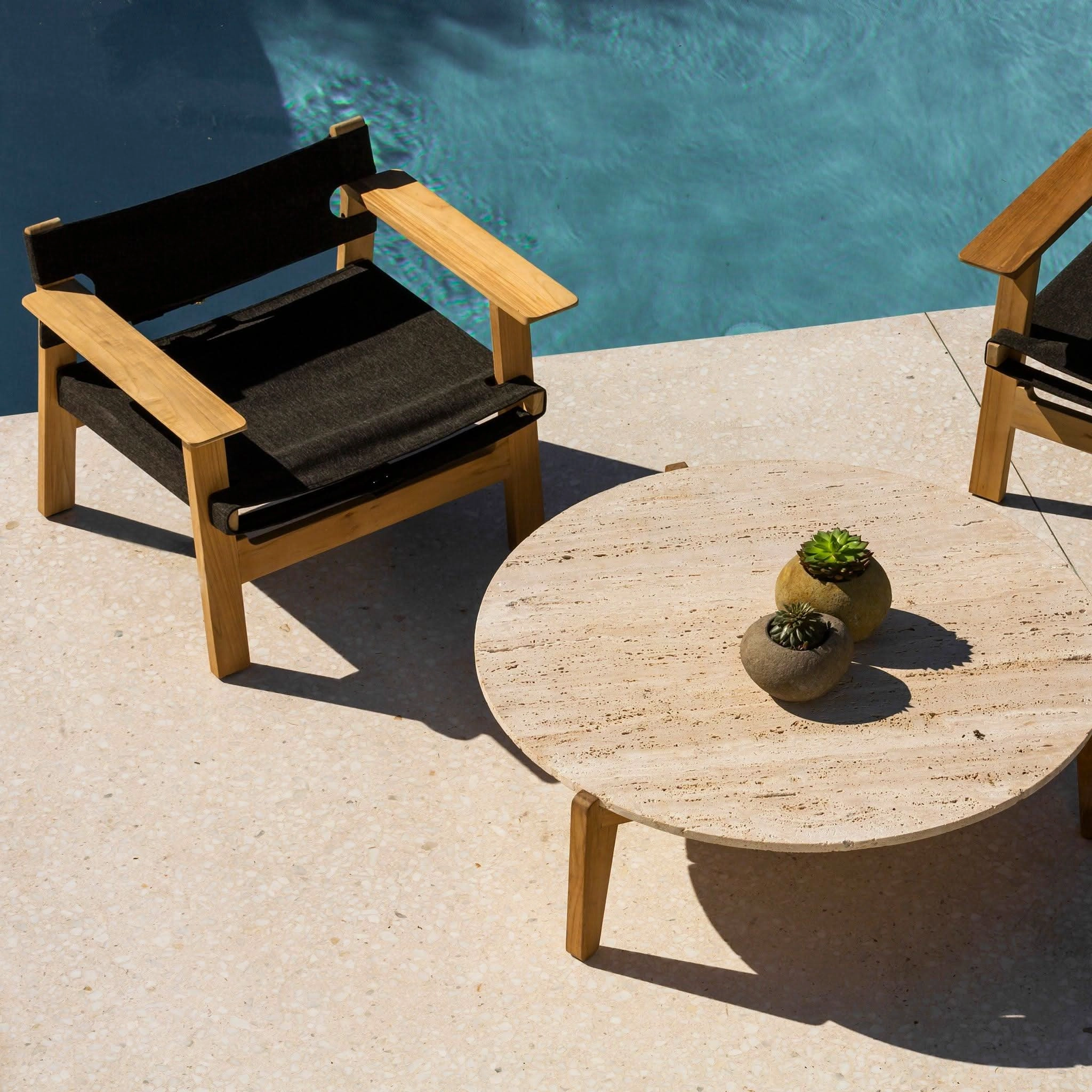 Mlb Teak Round Coffee Table