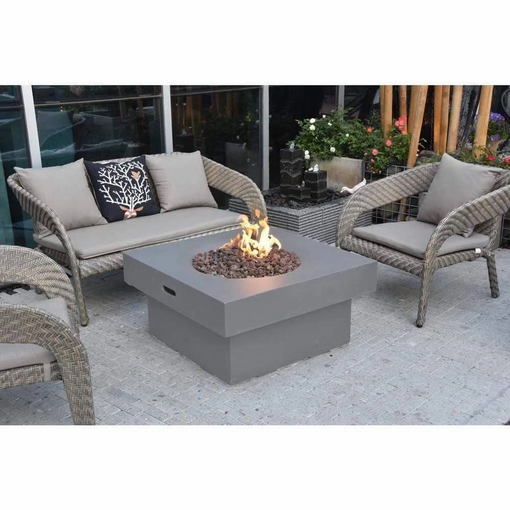Modeno - Branford Square Concrete Fire Pit Table OFG141