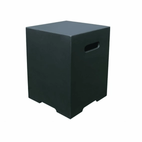 Modeno - Square Concrete Propane Tank Cover with Smooth Texture ONB021Spark screen for fire pit