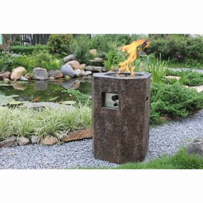 Modeno Basalt Column Fire Pit OFG601-LPportable outdoor fire pit with lid
