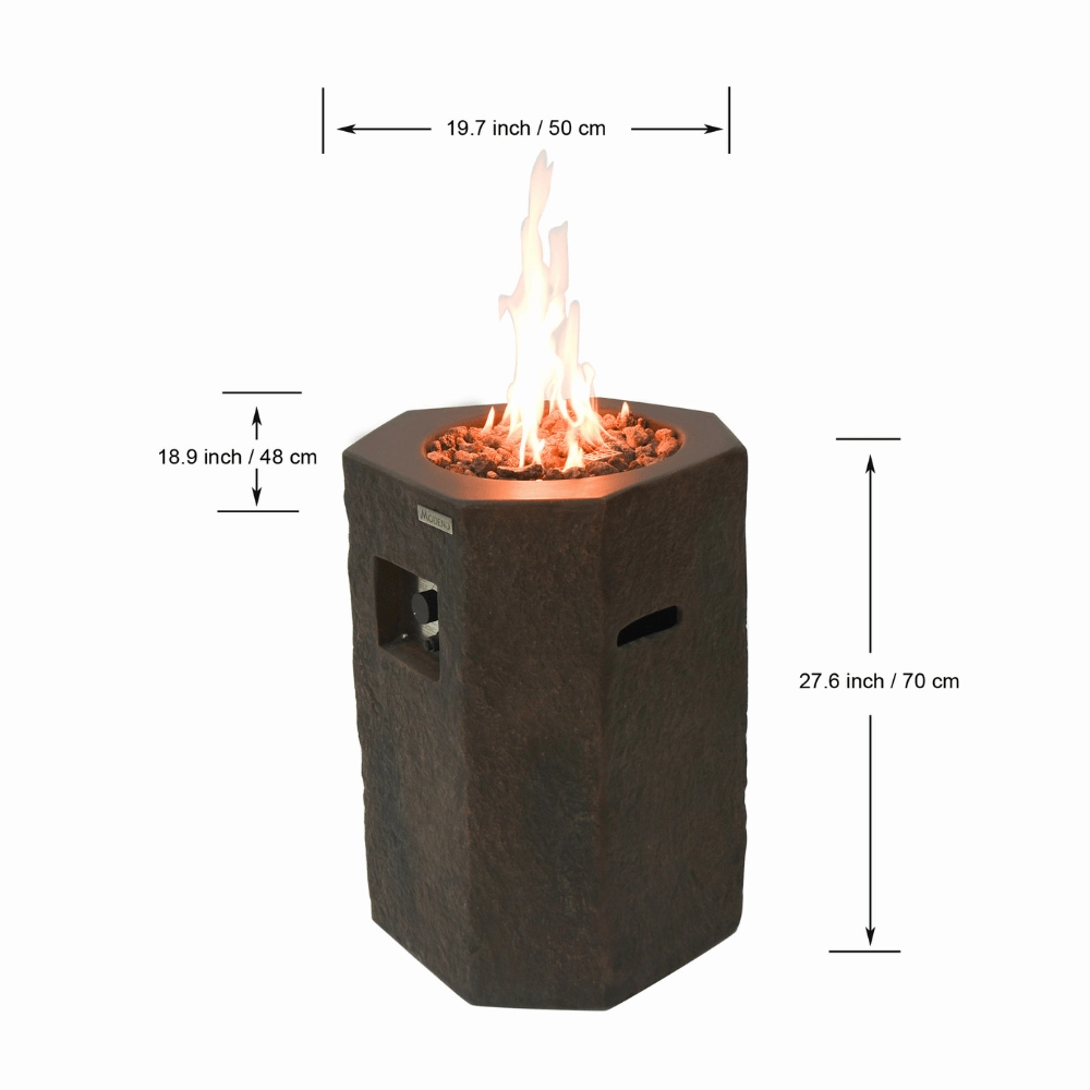 Modeno Basalt Column Fire Pit OFG601-LP