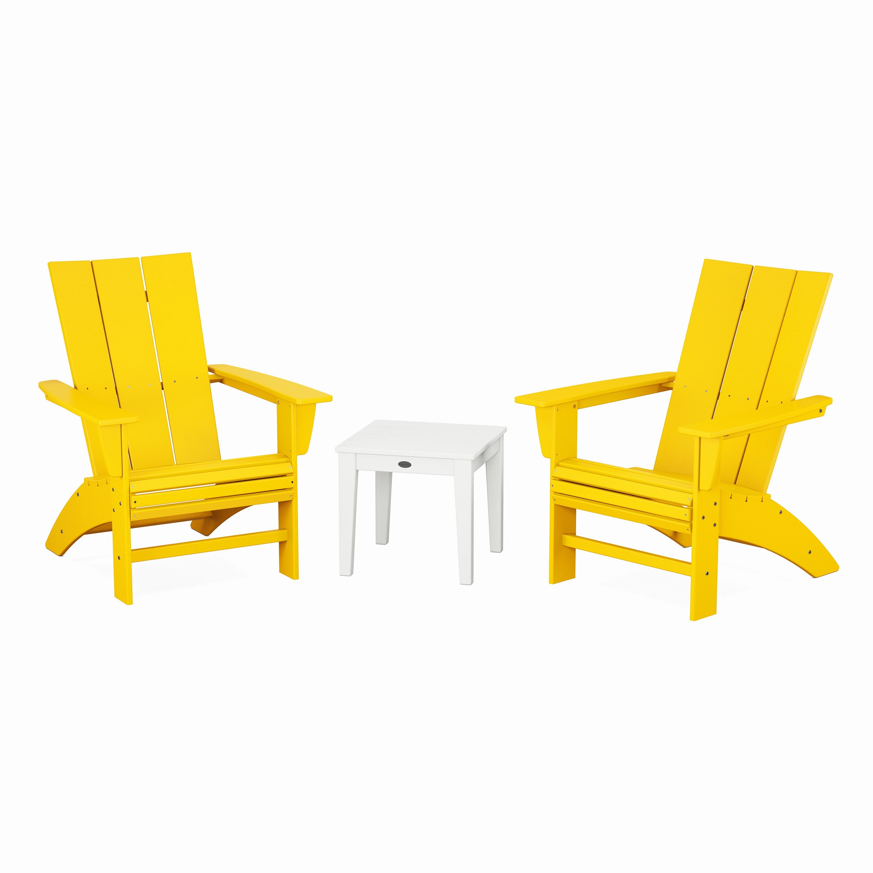 Modern 3-Piece Curveback Adirondack Set